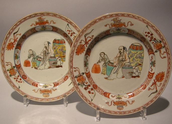 Pair of plates porcelain &quot; famille verte &quot; | MasterArt